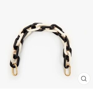 Clare V Shortie Resin Strap in Black & Cream - STRAP ONLY!!